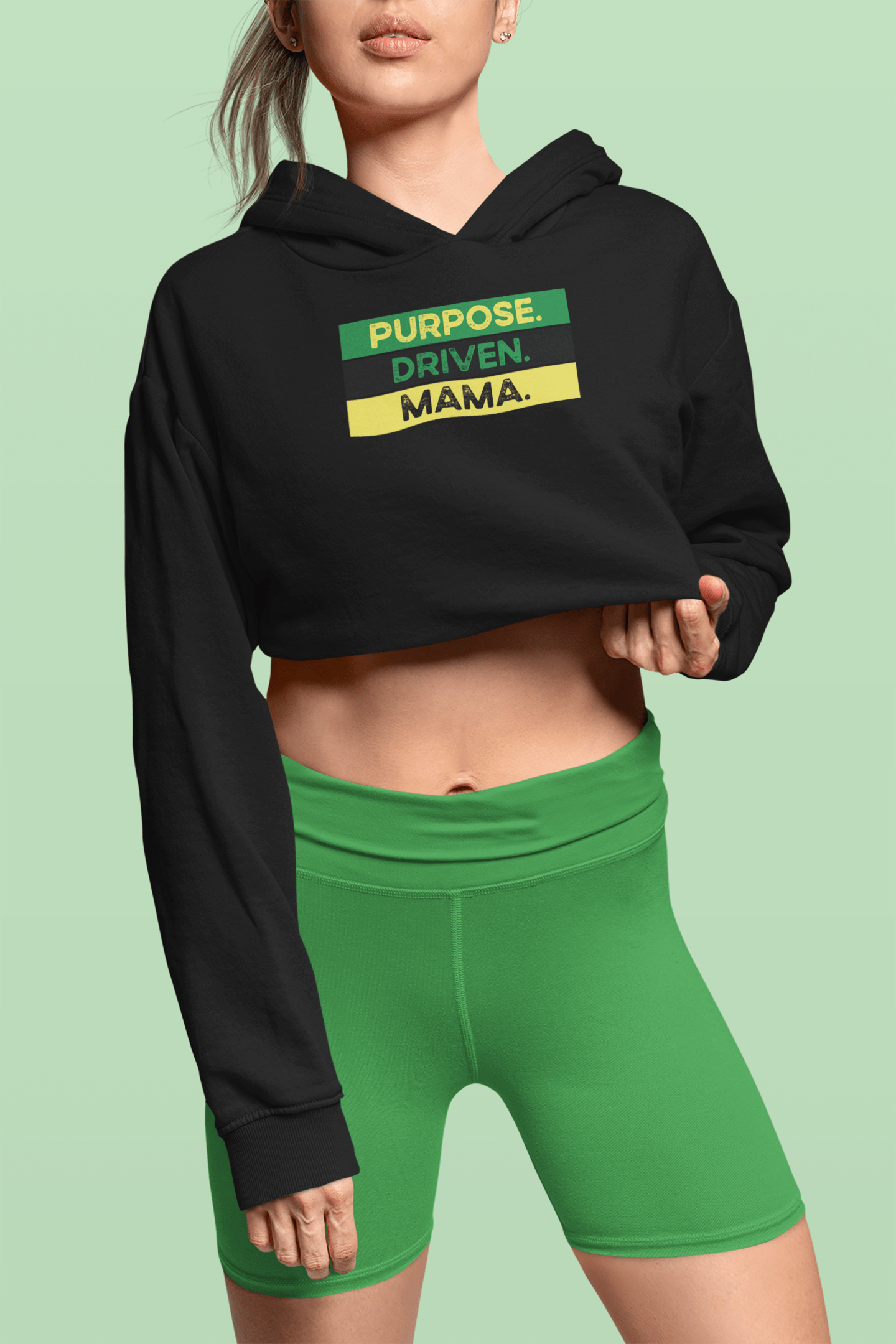 Purpose Driven Mama Crop Hoodie - Momtings Apparel - 9.30.21